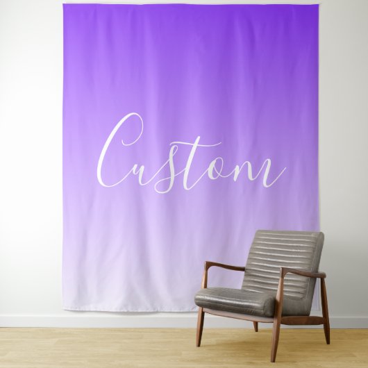 Cursieve scriptnaam en bewerkbare lichte Paarse om Wandkleed (In situ)