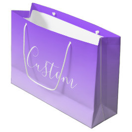 Cursieve scriptnaam & Lichtpaarse ombre die bewerk Groot Cadeauzakje