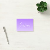 Cursieve scriptnaam & Lichtpaarse ombre die bewerk Post-it® Notes (Kantoor)
