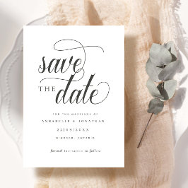 Cursieve scripttypografie save the date