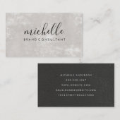 Cursieve tekst | Eenvoudige textuur Visitekaartje (Voorkant / Achterkant)