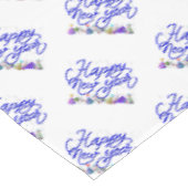 Cursieve tekst met Party Petten Happy New Year Tafelkleed (Gekanteld)