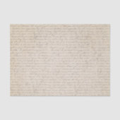 Cursieve tekst op perkamentpapier tissuepapier (Voorkant)