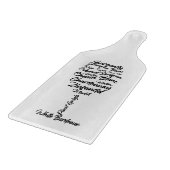 Cursieve wijntypografie in zwart-wit II Snijplank (Hoek)