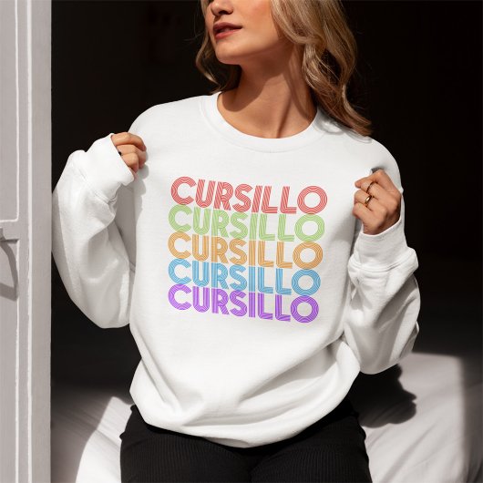 Cursillo Colorful Stacked Rainbow DeColores Trui