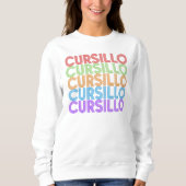 Cursillo Colorful Stacked Rainbow DeColores Trui (Voorkant)