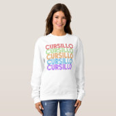 Cursillo Colorful Stacked Rainbow DeColores Trui (Voorkant volledig)