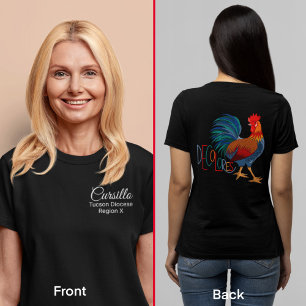Cursillo Decolores met bisdom & regio op zak T-shirt