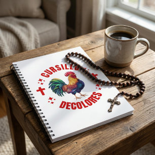 Cursillo Kleuren Kleurige Haan met Kruizen Notitieboek