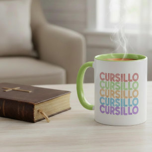 Cursillo Kleurrijke Gestapelde Regenboog DeColores Mok