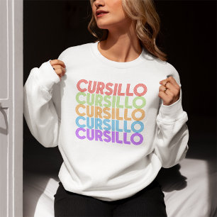 Cursillo Kleurrijke Gestapelde Regenboog DeColores Trui