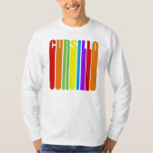 Cursillo kleurrijke langwerpige tekst Christelijk T-shirt (Voorkant)