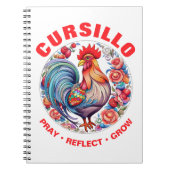 Cursillo Rooster with Roses Pray Reflect Grow Notitieboek (Voorkant)