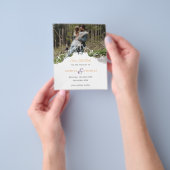 Cursive Border Photo Save the Date Invitation Flyer (Hand)