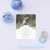 Cursive Border Photo Save the Date Invitation Flyer (Enkel)