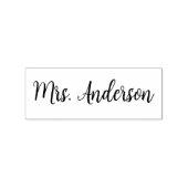 Cursive Docent's Naam Wood Art Stamp Rubberstempel (Afrduk)