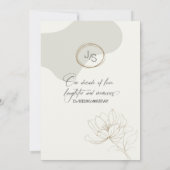 Cursive Floral 10th Anniversary Neutrals ID1168 Kaart (Achterkant)