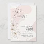 Cursive Floral 20th Anniversary Blush ID1168 Kaart (Voorkant)