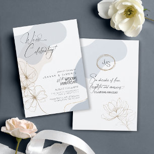 Cursive Floral 60th Anniversary Stofblauw ID1168 Kaart