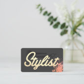 Cursive Glamour Stylist Lettertype | Expressief Visitekaartje (Staand voorkant)