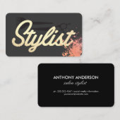 Cursive Glamour Stylist Lettertype | Expressief Visitekaartje (Voorkant / Achterkant)