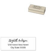 Cursive Schrift Krabbel Lettertype Naam Retouradre Rubberstempel (Gestempeld)