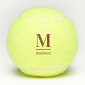 Curstom monogram en naam tennisballen (Voorkant)