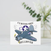 cursus sb2c helldiver briefkaart (Staand voorkant)