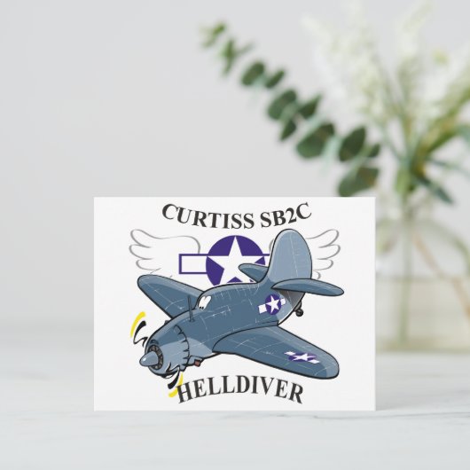 cursus sb2c helldiver briefkaart (Staand voorkant)