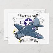 cursus sb2c helldiver briefkaart (Voorkant / Achterkant)