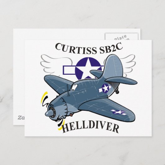 cursus sb2c helldiver briefkaart (Voorkant / Achterkant)