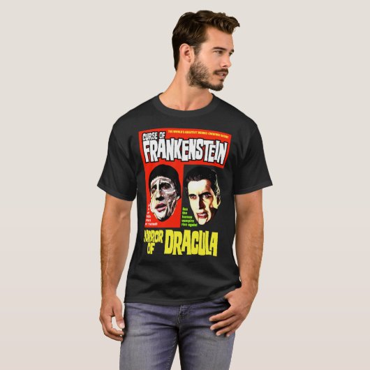 CURSUS VAN FRANKENSTEIN HORROR VAN DRACULA Classic T-shirt (Voorkant volledig)