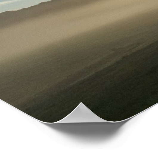 Cursus van het land over de ochtend poster (Hoek)