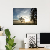 Cursus van het land over de ochtend poster (Thuiskantoor)