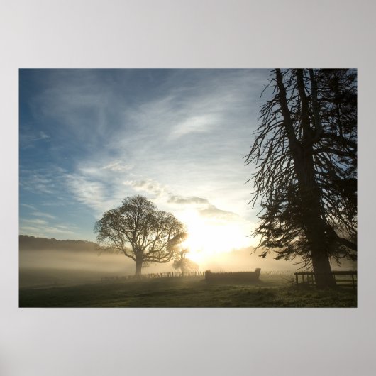 Cursus van het land over de ochtend poster (Voorkant)