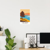 Curt Gowdy State Park Wyoming Retro Poster (Thuiskantoor)