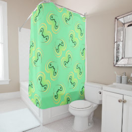Curtain of shower Jimette Design yellow and green Douchegordijn