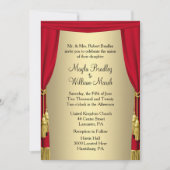 Curtains Theater Wedding Theme Uitnodiging (Voorkant)