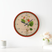 Curtis Botanische aardbeienwandklok in 3 stijlen Grote Klok (Huis)