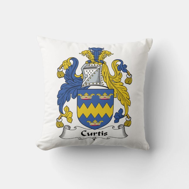 Curtis Family Crest Kussen (Voorkant)