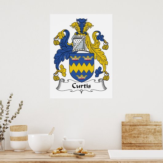 Curtis Family Crest Poster (Keuken)