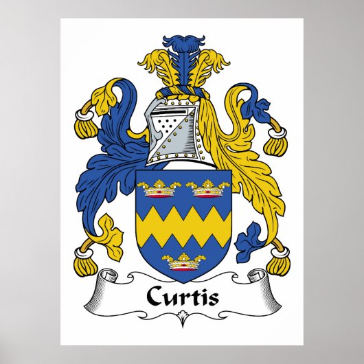 Curtis Family Crest Poster (Voorkant)