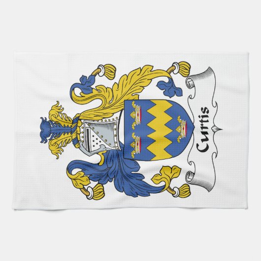 Curtis Family Crest Theedoek (Horizontaal)