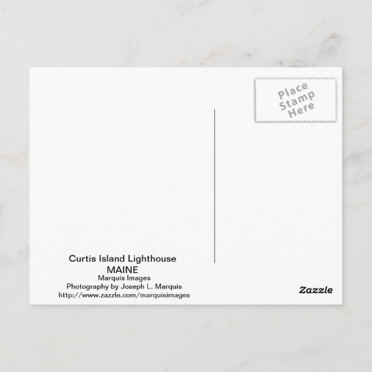 Curtis Island Lighthouse Briefkaart (Achterkant)
