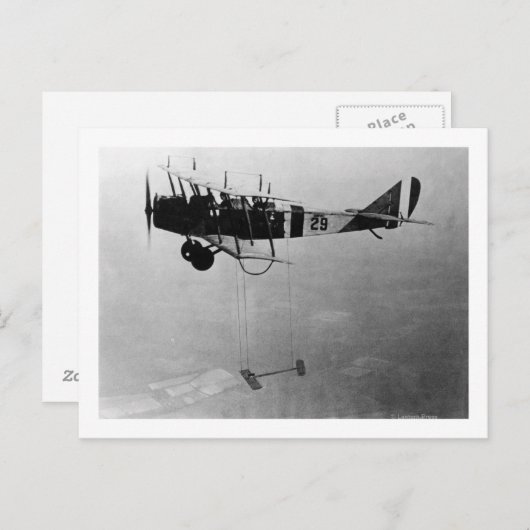 Curtis JN-4 Jenny Vliegtuig met model Wing Briefkaart (Voorkant / Achterkant)