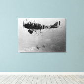 Curtis JN-4 Jenny Vliegtuig met model Wing Canvas Afdruk (Insitu (Houten vloer))