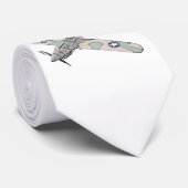 Curtis P-40 Warhawk Vliegtuig Potcil Illustratie Stropdas (Opgerold)