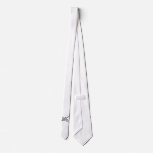 Curtis P-40 Warhawk Vliegtuig Potcil Illustratie Stropdas (Achterkant)