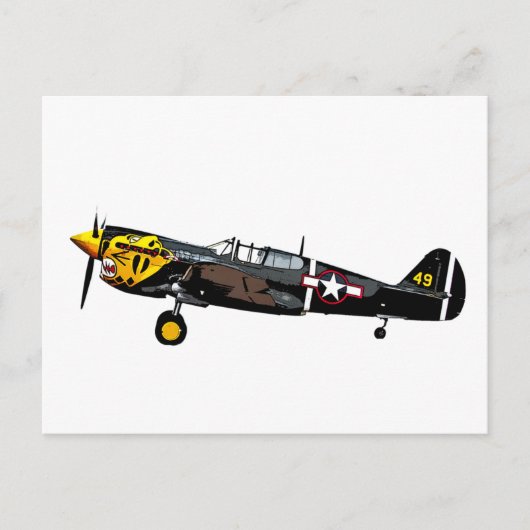Curtis P-40K Warhawk Briefkaart (Voorkant)