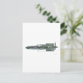 Curtis XP-55 Ascender Briefkaart (Staand voorkant)